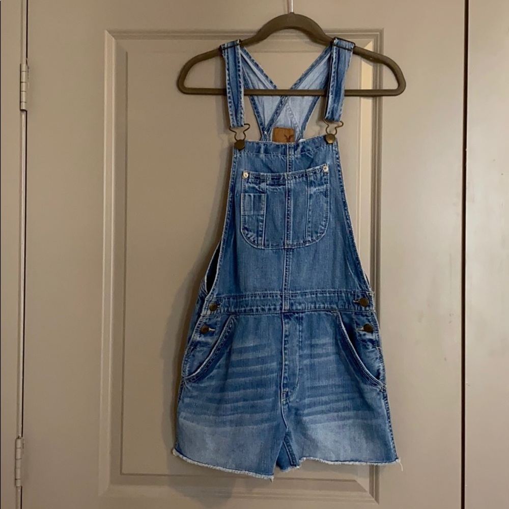 American Eagle Denim Overall Shorts